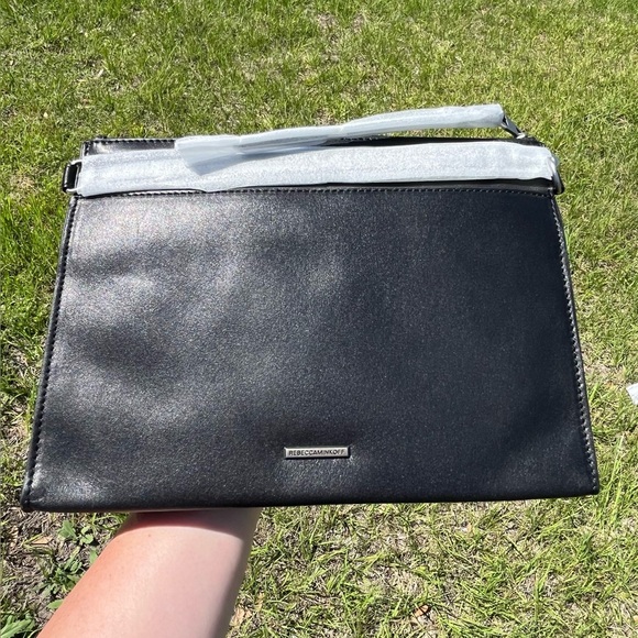 Rebecca Minkoff Black Leather Studded Wristlet Clutch - Picture 10 of 16